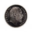 Silver One Rupee Coin of King Edward VII of Calcutta Mint of 1906.