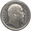 Silver One Rupee Coin of King Edward VII of Bombay Mint of 1906.