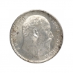 Silver One Rupee Coin of King Edward VII of Calcutta Mint of 1910.