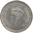 Silver One Rupee Coin of King George VI of Bombay Mint of 1943.