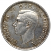 Silver Half Crown Coin of King George VI of Great Britain of United Kingdom.