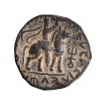 Copper Tetradrachma coin of Soter megas alias Vima Takto of Kushan Dynasty.