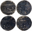 Silver One Rupee Coins of Sikandar Jah of Farkhanada Bunyad Hyderabad Mint of Hyderabad.