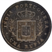 Silver Uma Rupia Coin of Luiz I of Indo Portuguese.