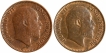 Copper and Bronze One Twelfth Anna Coins of King Edward VII of Calcutta Mint of 1906.