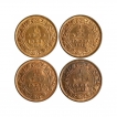 Bronze One Twelfth Anna Coins of King George V of Calcutta Mint of 1918, 1919,1920 and 1921.