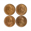 Bronze One Twelfth Anna Coins of King George V of Calcutta Mint of 1918, 1919,1920 and 1921.