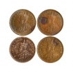 Bronze One Twelfth Anna Coins of King George V of Calcutta and Bombay Mint of 1925 and 1926.