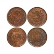 Bronze Half Pice Coins of King George V of Calcutta Mint of 1923, 1924, 1925, 1926.