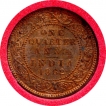 Copper One Quarter Anna Coin of Victoria Queen of Madras Mint of 1862.