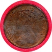 Copper One Quarter Anna Coin of Victoria Queen of Madras Mint of 1862.