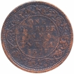 Copper One Quarter Anna Coin of Victoria Empress of Bombay Mint of 1877.