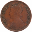 Copper One Quarter Anna Coin of Victoria Empress of Calcutta Mint of 1893.