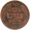 Copper One Quarter Anna Coin of Victoria Empress of Calcutta Mint of 1893.