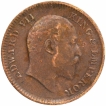 Bronze One Quarter Anna Coin of King Edward VII of Calcutta Mint of 1910.