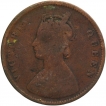 Copper Half Anna Coin of Victoria Queen of Calcutta Mint of 1862.