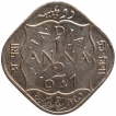 Cupro Nickel Half Anna Coin of King George VI of Calcutta Mint of 1947.