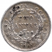 Silver Two Annas Coin of Victoria Queen of Madras Mint of 1841.