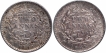 Silver Two Annas Coins of Victoria Queen of Calcutta Mint of 1841.