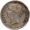 Silver Two Annas Coin of Victoria Queen of Madras Mint of 1841.