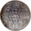 Silver Two Annas Coin of Victoria Queen of Calcutta Mint of 1862.