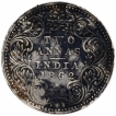 Silver Two Annas Coin of Victoria Queen of Bombay Mint of 1862.