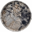 Silver Two Annas Coin of Victoria Queen of Bombay Mint of 1862.