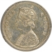 Silver Two Annas Coin of Victoria Queen of Bombay mint of 1874.