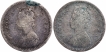 Silver Two Annas Coins of Victoria Queen of Bombay Mint of 1874.