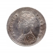 Silver Two Annas Coin of Victoria Empress of Bombay Mint of 1882.