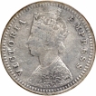 Silver Two Annas Coin of Victoria Empress of Bombay Mint of 1883.