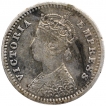 Silver Two Annas Coin of Victoria Empress of Bombay Mint of 1887.