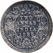 Silver Two Annas Coin of Victoria Empress of Calcutta Mint of 1888.