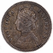 Silver Two Annas Coin of Victoria Empress of Calcutta Mint of 1888.