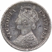 Silver Two Annas Coin of Victoria Empress of Bombay Mint of 1889.