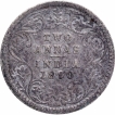 Silver Two Annas Coin of Victoria Empress of Bombay Mint of 1890.