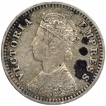 Silver Two Annas Coin of Victoria Empress of Bombay Mint of 1891.