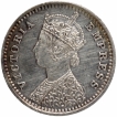 Silver Two Annas Coin of Victoria Empress of Bombay Mint of 1892.