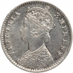 Silver Two Annas Coin of Victoria Empress of Calcutta Mint of 1901.