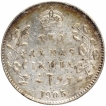 Silver Two Annas Coin of King Edward VII of Calcutta Mint of 1905.