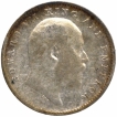 Silver Two Annas Coin of King Edward VII of Calcutta Mint of 1910.