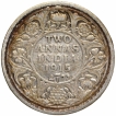 Silver Two Annas Coin of King George V of Bombay Mint of 1915.