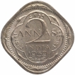 Cupro Nickel Two Annas Coin of King George VI of Bombay Mint of 1939.