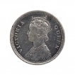 Silver Quarter Rupee Coin of Victoria Queen of Bombay Mint of 1876.