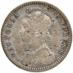 Silver Quarter Rupee Coin of Victoria Empress of Bombay Mint of 1891.