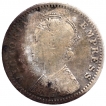 Silver Quarter Rupee Coin of Victoria Empress of Bombay Mint of 1893.