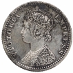 Silver Quarter Rupee Coin of Victoria Empress of Bombay Mint of 1897.