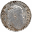 Silver Quarter Rupee Coin of King Edward VII of Calcutta Mint of 1910.