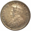 Silver Quarter Rupee Coin of King George V of Calcutta Mint of 1913.