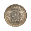 Silver Quarter Rupee Coin of King George VI of Bombay Mint of 1944.